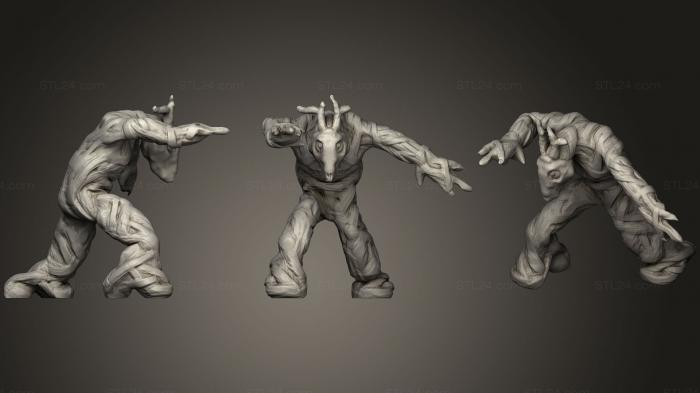 Figurines simple (Forest Troll With Skull Mask, STKPR_0476) 3D models for cnc