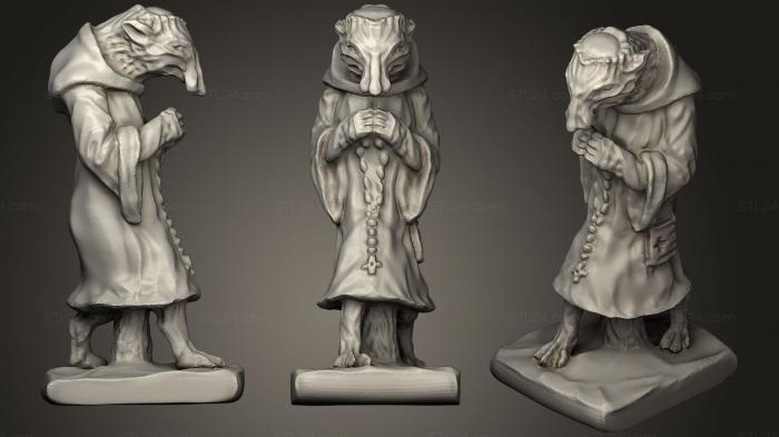 Figurines simple (Fox In A Monk Costume. 1530 Denmark, STKPR_0479) 3D models for cnc