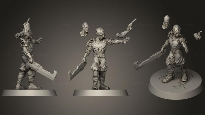Статуэтки упрощенные (Игра Мрачные Инопланетные Авантюристы 38 мм, STKPR_0595) 3D модель для ЧПУ станка