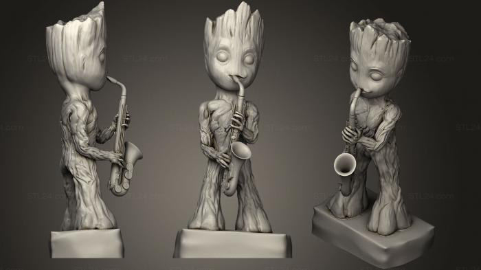 Groot Playing The Saxophone