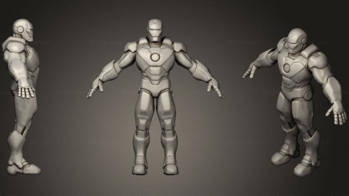 Статуэтки упрощенные (Хадукен Огненный Шар Железный Человек, STKPR_0612) 3D модель для ЧПУ станка