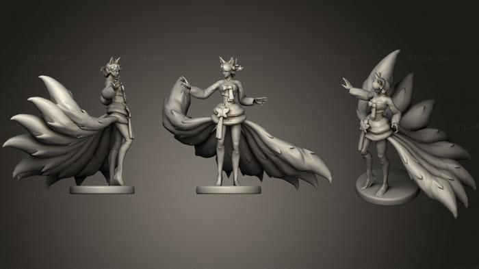 Figurines simple (Hanbok Ahri The Nine Tailed Fox, STKPR_0622) 3D models for cnc