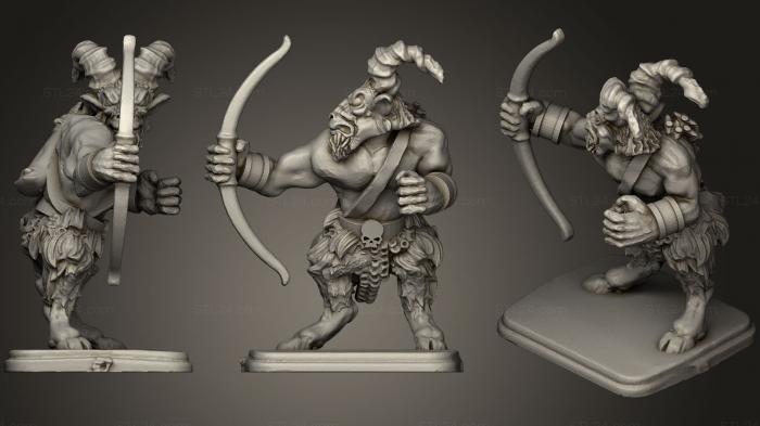 Figurines simple (Heroquest Beast Men Archers3, STKPR_0644) 3D models for cnc