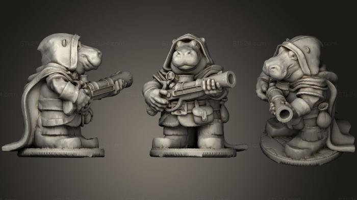 Figurines simple (Hooded Giff  Dnd 5 E, STKPR_0652) 3D models for cnc