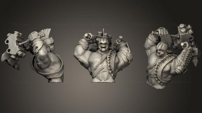 Figurines simple (Hulk Ragnarok Bust V2 (Low Poly Version), STKPR_0664) 3D models for cnc