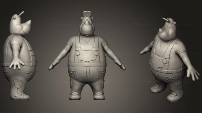 Figurines simple (Humanoid man rhino 0885, STKPR_0670) 3D models for cnc