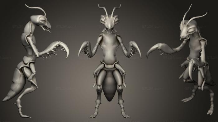 Figurines simple (Insect Character Cartoon Mantis, STKPR_0685) 3D models for cnc