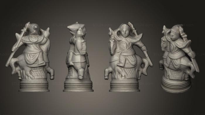 Статуэтки упрощенные (Нефритовый шахматный конь [Финал, STKPR_0702) 3D модель для ЧПУ станка