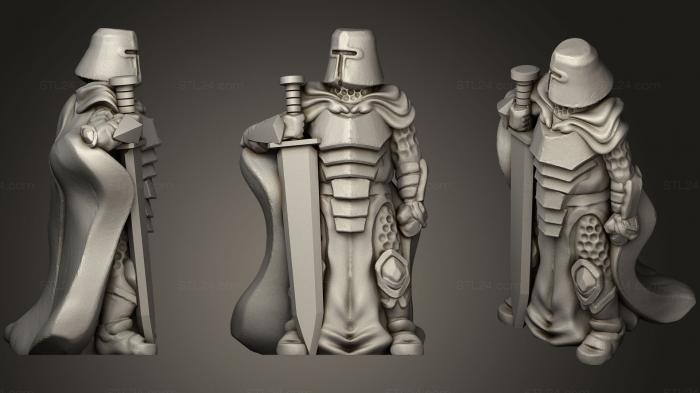 Figurines simple (Knight w Greatsword, STKPR_0761) 3D models for cnc