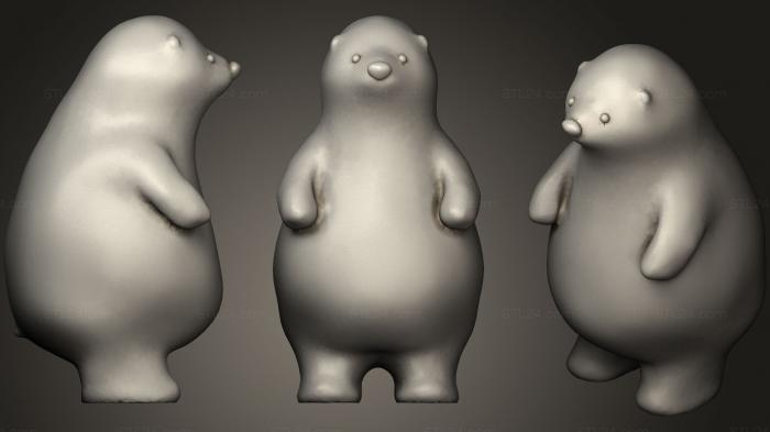 Figurines simple (Kumaty  Cute Little Polar Bear, STKPR_0770) 3D models for cnc