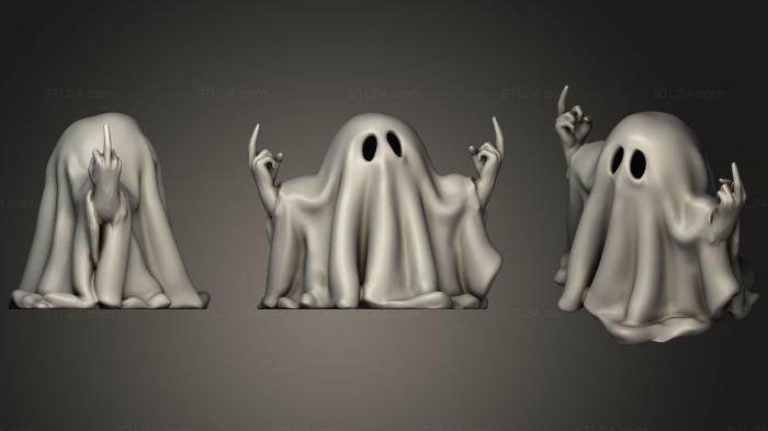 Figurines simple (Little Ghost With The Fingers, STKPR_0807) 3D models for cnc