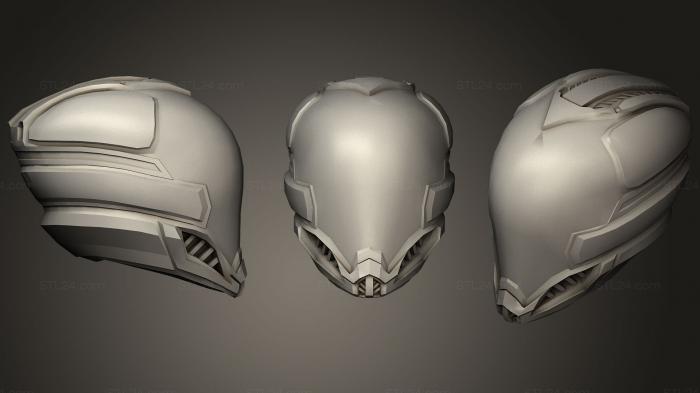 Статуэтки упрощенные (Низкополигональный Киберпанковский шлем, STKPR_0819) 3D модель для ЧПУ станка