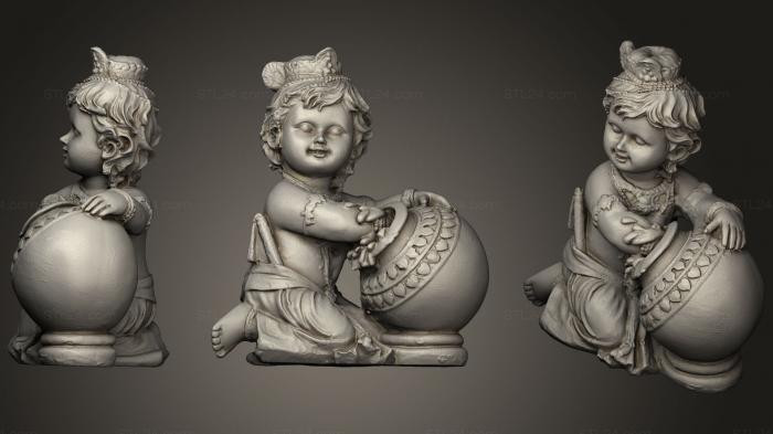 Figurines simple (Makhan Chor  Krishna Stealing Butter, STKPR_0828) 3D models for cnc