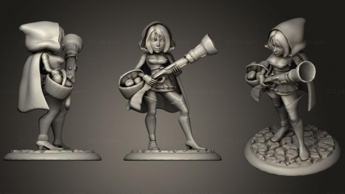 Figurines simple (METYLDA THE RED RIDING HOOD, STKPR_0876) 3D models for cnc