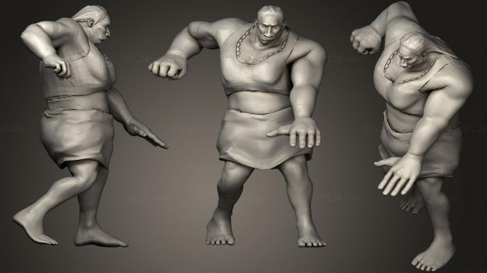 Figurines simple (Moog Punching Female Hill Giant, STKPR_0898) 3D models for cnc