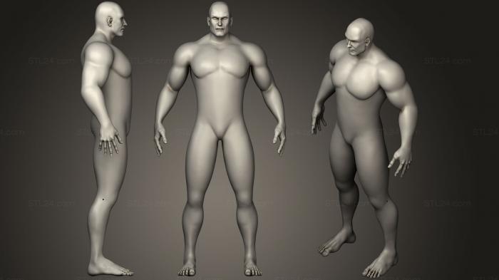 Figurines simple (Muscular Male Anatomy 2, STKPR_0917) 3D models for cnc