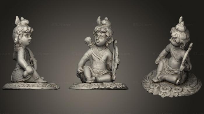 Figurines simple (Ram Lalla  (Infant Form Of Ram), STKPR_1057) 3D models for cnc