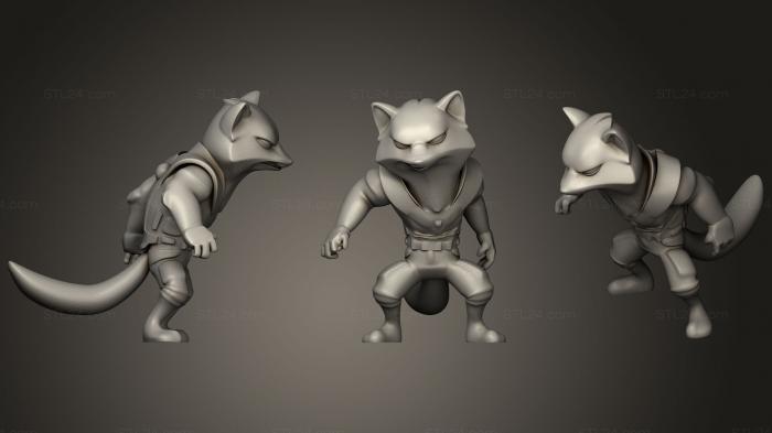 Figurines simple (Rocket Raccoon (Disney Infinity) V0.2 G, STKPR_1092) 3D models for cnc