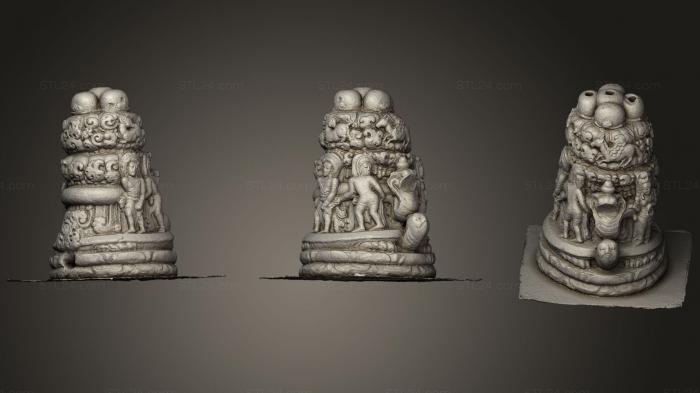 Статуэтки упрощенные (Фонтан Самудрамантхана, STKPR_1130) 3D модель для ЧПУ станка