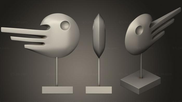 Figurines simple (Sculpture Wing Pegasus, STKPR_1151) 3D models for cnc