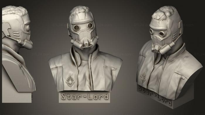 Figurines simple (Star Lord Bust Magnet, STKPR_1225) 3D models for cnc