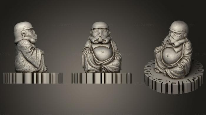 Figurines simple (Storm Budda (Remix), STKPR_1241) 3D models for cnc
