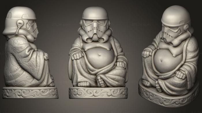 Figurines simple (Stormtrooper Buddha, STKPR_1242) 3D models for cnc