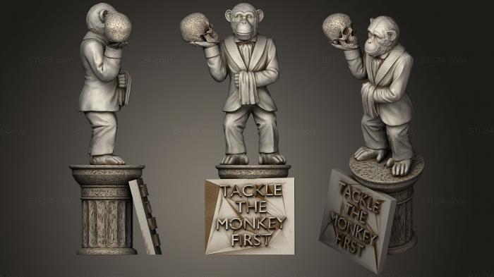 Figurines simple (Tackle The Monkey First, STKPR_1257) 3D models for cnc