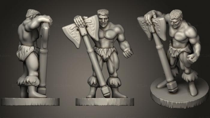 Figurines simple (The Buzzcut Barbarian, STKPR_1275) 3D models for cnc