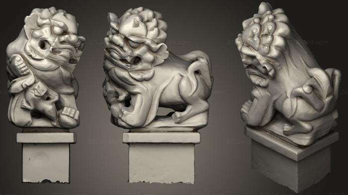 Figurines simple (The Stone Lion Statue, STKPR_1290) 3D models for cnc