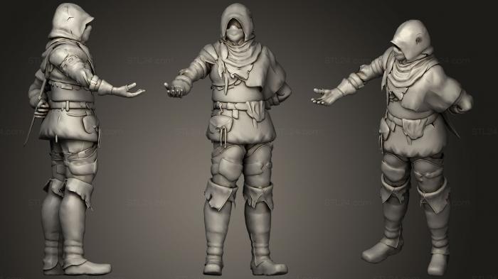 Figurines simple (Thief With Bandit Knife From Dark Souls, STKPR_1291) 3D models for cnc
