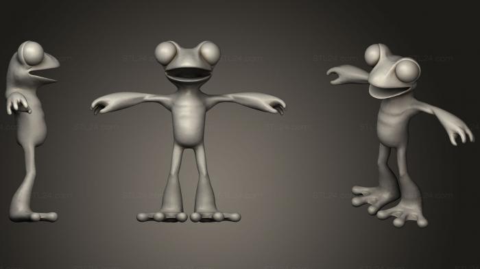 Статуэтки упрощенные (Тодд Пол Красноглазая Древесная лягушка, STKPR_1300) 3D модель для ЧПУ станка