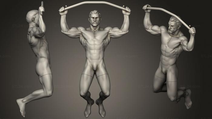 Figurines simple (Bodybuilder anatomy practice 2, STKPR_1376) 3D models for cnc