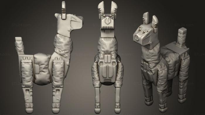 Cyber Llama robot mid poly game ready