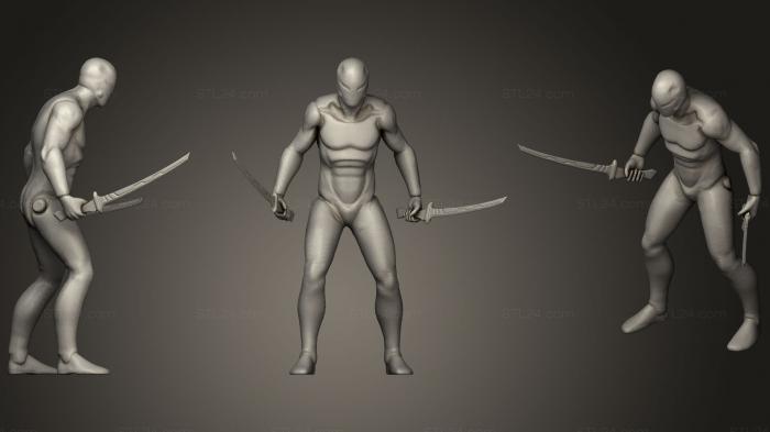 Figurines simple (Cyborg Ninja Killer, STKPR_1396) 3D models for cnc