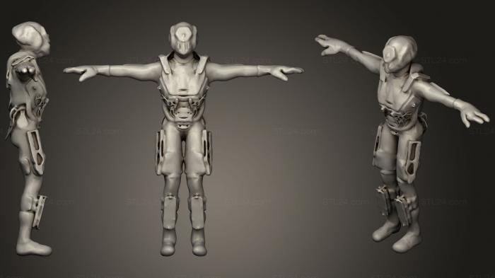 Figurines simple (Deadspace Inspired Alien, STKPR_1404) 3D models for cnc