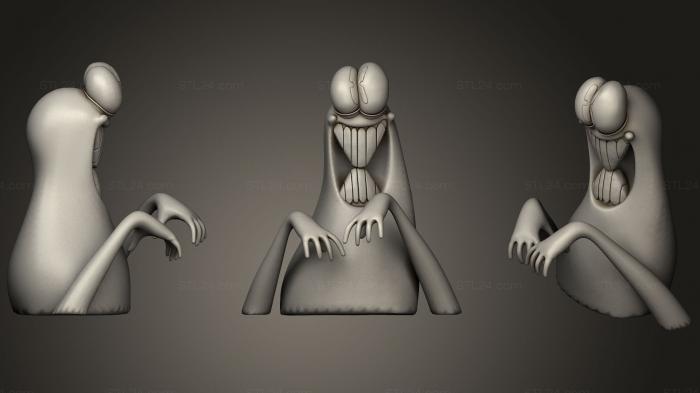 Figurines simple (Giddy Character Bust, STKPR_1431) 3D models for cnc