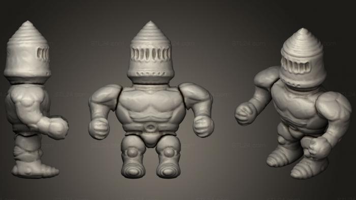 Figurines simple (Golem Knight stop motion style mobile version, STKPR_1434) 3D models for cnc