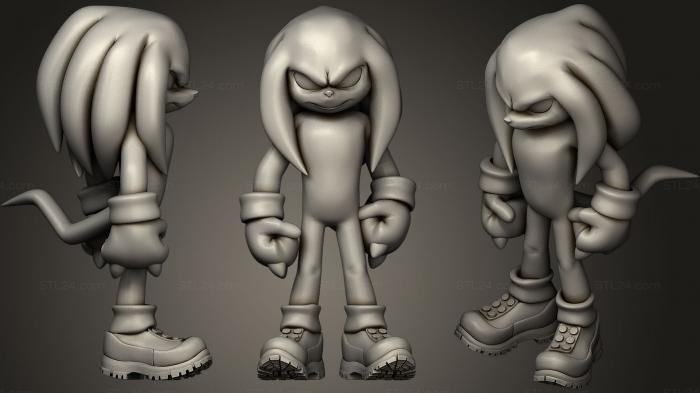 Figurines simple (Knuckles Movie Free, STKPR_1456) 3D models for cnc
