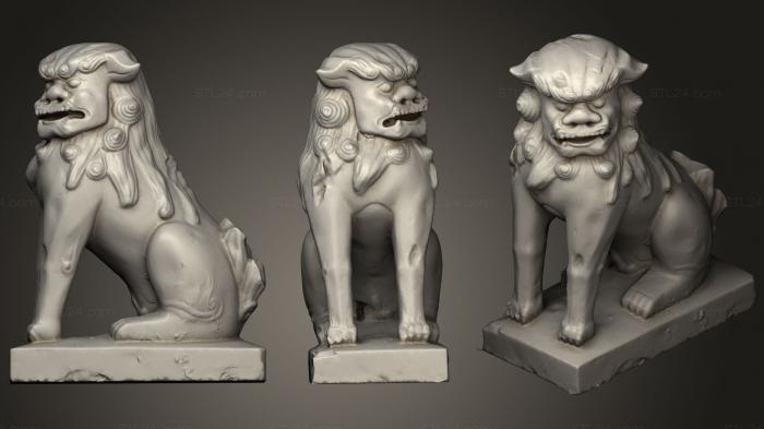 Figurines simple (Lion dog Komainu from Yasui konpiragu Kyoto, STKPR_1465) 3D models for cnc