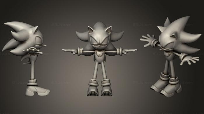 Figurines simple (shadow the hedgehog, STKPR_1513) 3D models for cnc