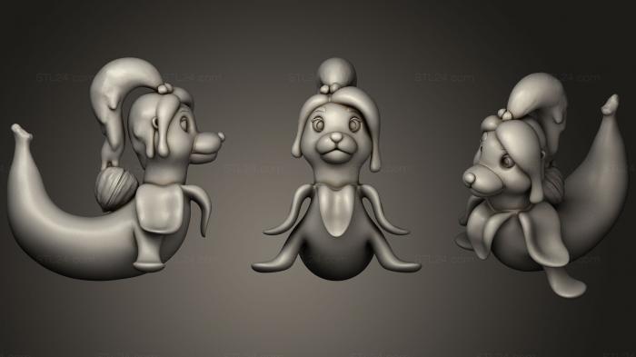 Figurines simple (Slippy the banana seal, STKPR_1518) 3D models for cnc