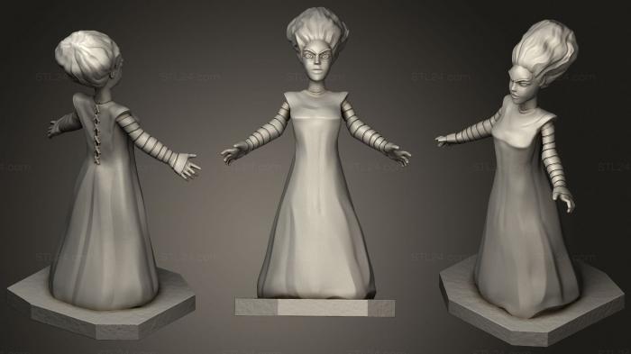 Figurines simple (Bride of frankestein, STKPR_1607) 3D models for cnc