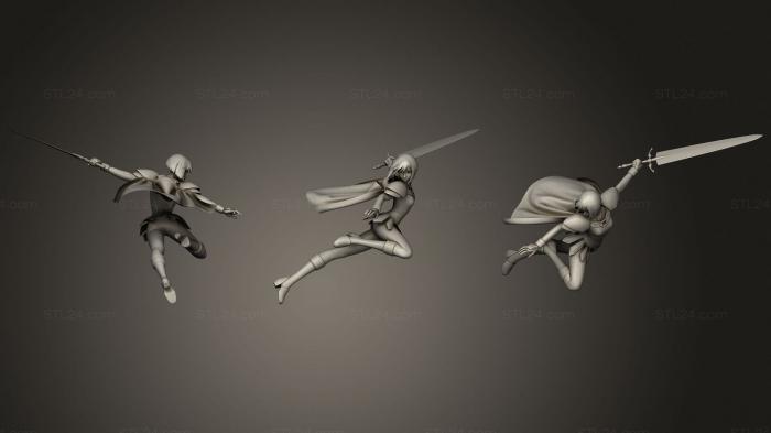 Figurines simple (Clare claymore, STKPR_1648) 3D models for cnc