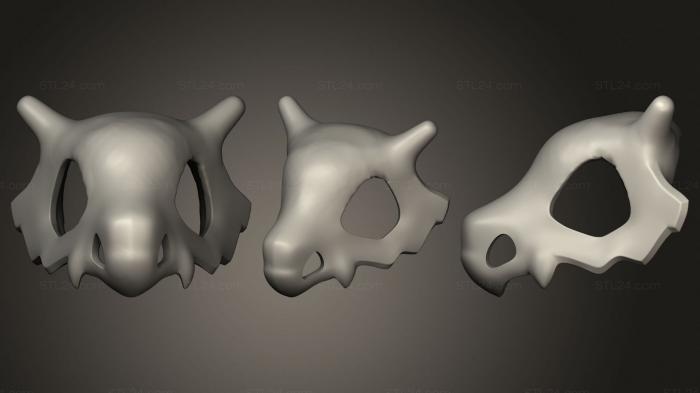 Статуэтки упрощенные (Маска Для собак Cubone, STKPR_1672) 3D модель для ЧПУ станка