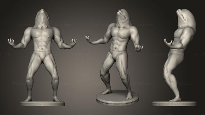 Статуэтки упрощенные (Держатель для Ручек Проклятый Человек-Белуга, STKPR_1675) 3D модель для ЧПУ станка