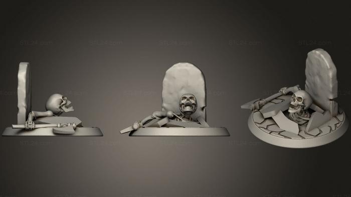 Статуэтки упрощенные (Появляющийся Скелет, STKPR_1732) 3D модель для ЧПУ станка