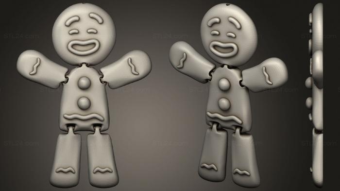 Figurines simple (Flexi Gingerbread Man, STKPR_1768) 3D models for cnc