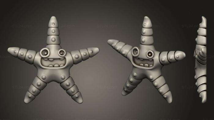 Figurines simple (Flexi Starfish, STKPR_1772) 3D models for cnc