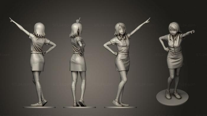 Figurines simple (Freshy Girl, STKPR_1791) 3D models for cnc